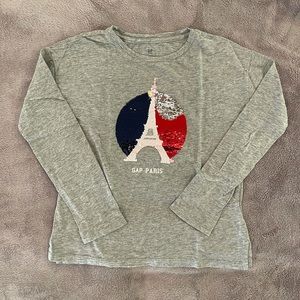 Girls Gap Flip Sequins long sleeve shirt Large (10)